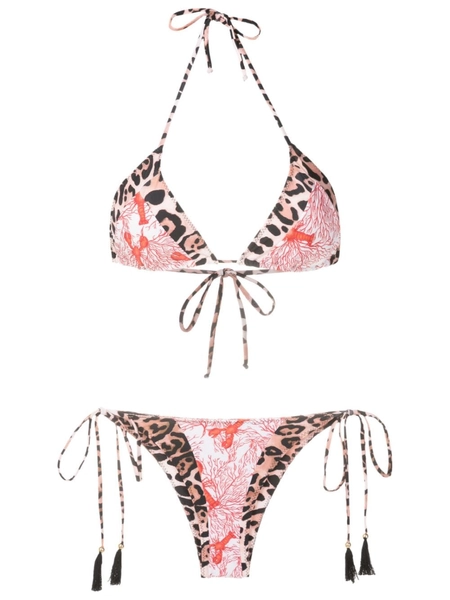 mix-print bikini set