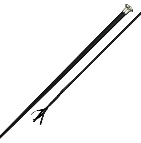 Döbert Dressurgerte mit Leder umwickelt, schwarz