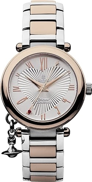 Vivienne Westwood Women's Orb Quartz Watch with Silver Dial Analogue Display and Stainless Steel Bracelet