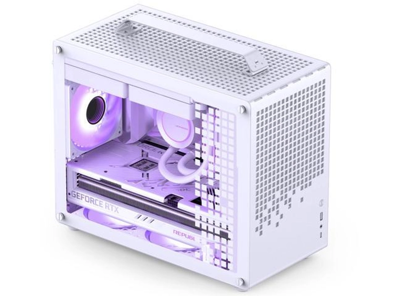 JONSPLUS Z20 WHITE Micro-ATX Computer Case,with Detachable Carrying handle , Mini Size, High-performance Hardware Compatible, Support 240AIO, H160mm
