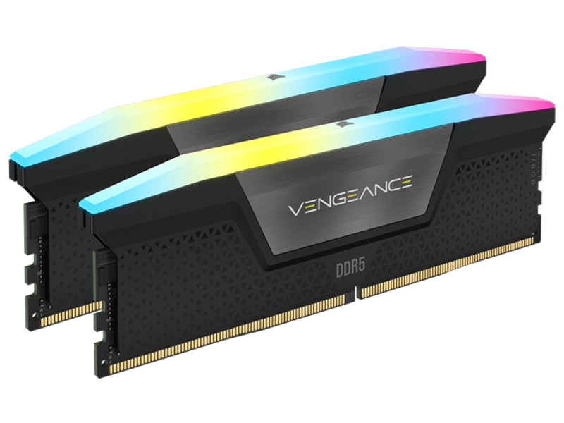 CORSAIR Vengeance RGB 64GB (2 x 32GB) 288-Pin PC RAM DDR5 6000 (PC5 48000) Desktop Memory Model CMH64GX5M2B6000C30