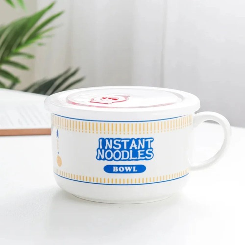 Japanese Theme Noodle Bowl Mug - Blue