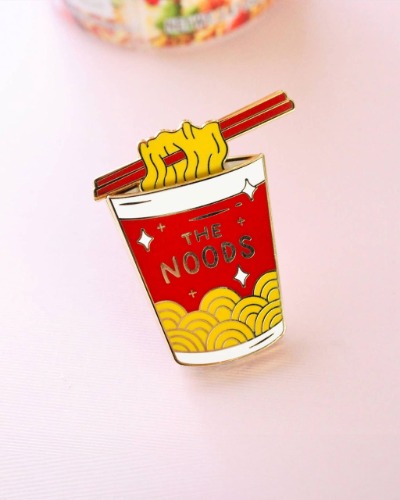 Instant Noods Interactive Enamel Pin