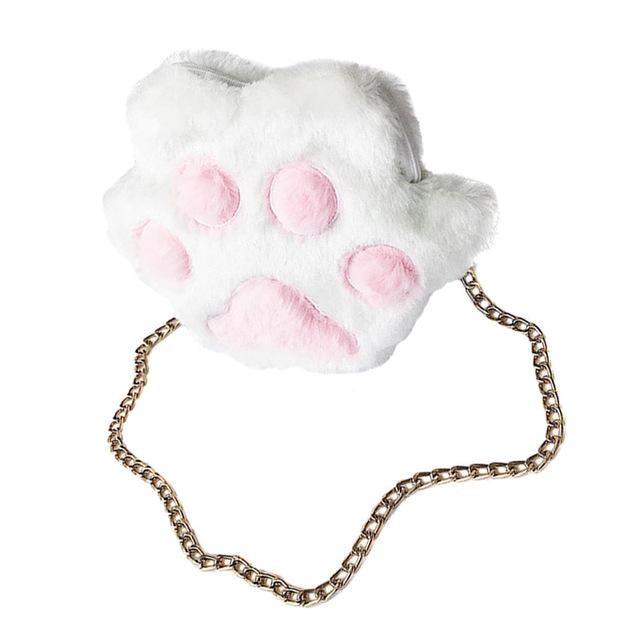 Kitten Paw Purse - White