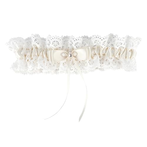 White Ivory Wedding Garter