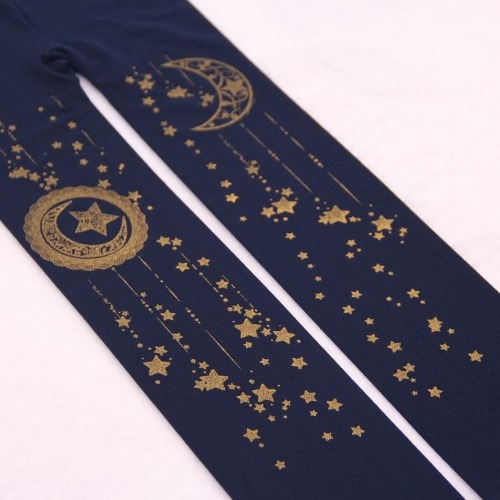 Midnight Steampunk Tights - Navy