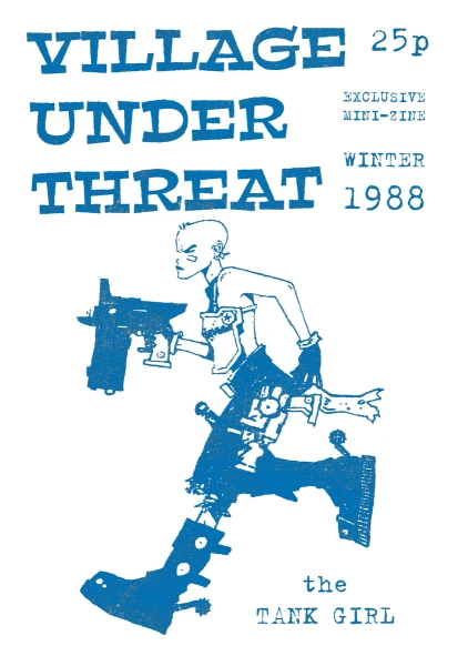 "VILLAGE UNDER THREAT" VINTAGE 1988 ZINE FACSIMILE - DIRTY BLUE EDITION (2025)