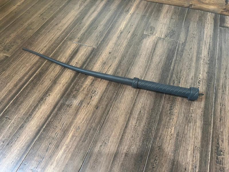 Silicone Whip Quirt Black BDSM Toy