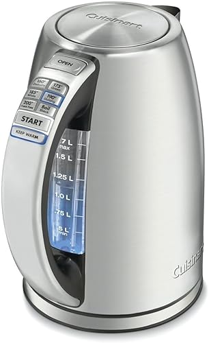 Cuisinart 1.7-Liter Stainless Steel Cordless Electric Kettle with 6 Preset Temperatures - Stainless Steel