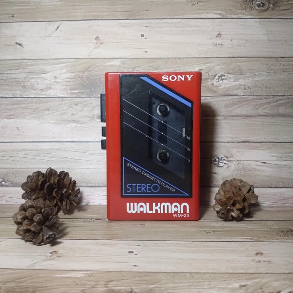 Sony Walkman Cassette Tape Player WM-23 Red Edition