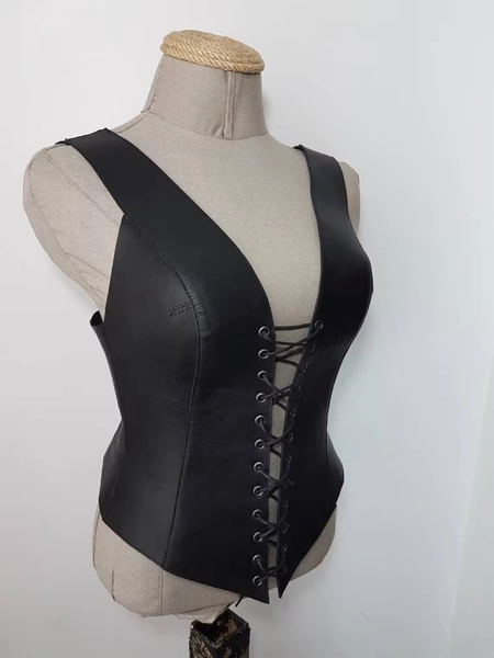 Genuine Leather Top Bustier Corset