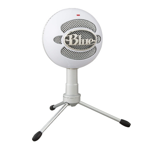 Blue Snowball iCE USB Microphone for PC, Mac, Gaming, Recording, Streaming, Podcasting, with Cardioid Condenser Mic Capsule, Adjustable Desktop Stand and USB cable, Plug 'n Play – Off White