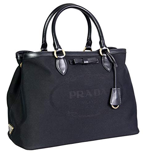 Prada Women's 1BA579 UCW F0002 Black Fabric Shoulder Bag - One Size