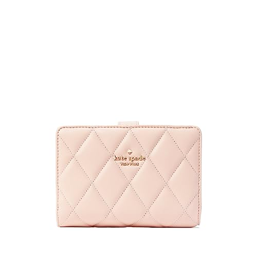 Kate Spade Wallet for Women Carey Wallet in Smooth Quilted Leather (Conch Pink) - Conch Pink