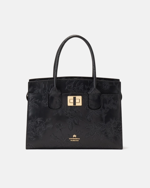 Mimi Large Tote con dettagli in metallo Nero | Cuoieria Fiorentina