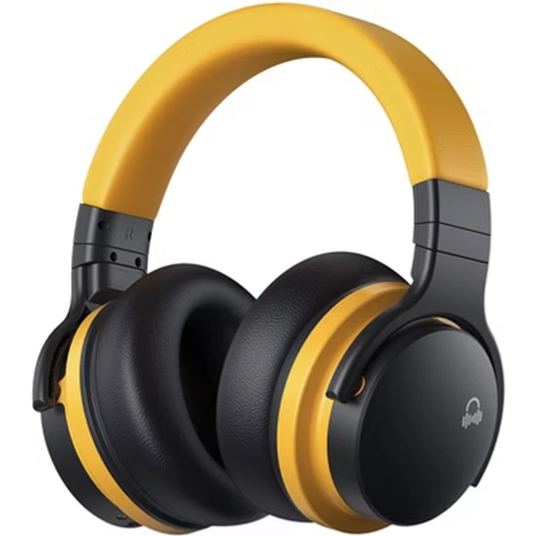 MOVSSOU E7 Active Noise Cancelling Bluetooth Wireless Headphones Over Ear Yellow