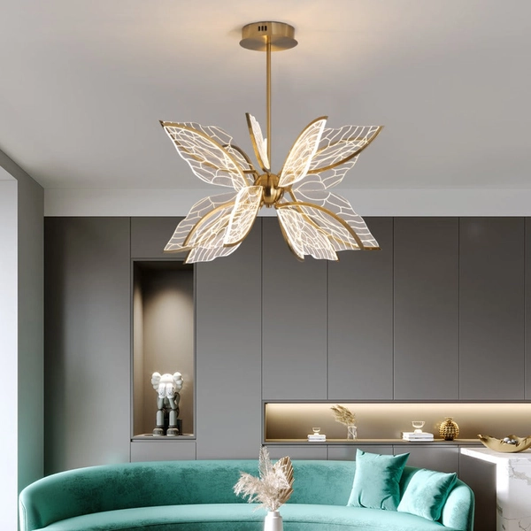 Modern Gold Butterfly Wing LED Chandelier- Contemporary Touch