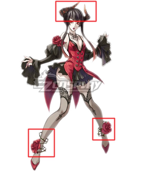 Tekken Eliza Render Head wear and Foot wear Cosplay Accessory Prop