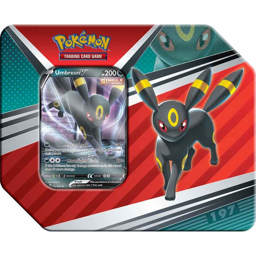 Pokemon TCG: V Heroes Tin - Espeon V / Umbreon V / Sylveon V (Individuals) (English) [In Stock] - Umbreon V