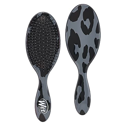 Wet Brush Original Detangler Hair Brush, Dark Gray Leopard (Safari) - Gray Leopard - 1 Count (Pack of 1)