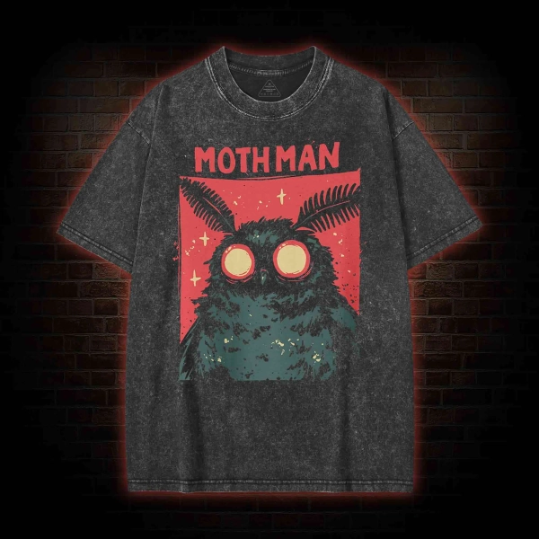 Cryptid Mothman Washed T-shirt