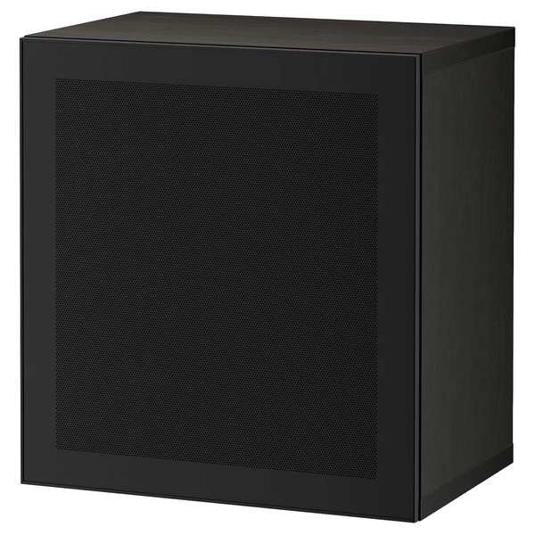 BESTÅ Shelf unit with door - Mörtviken black