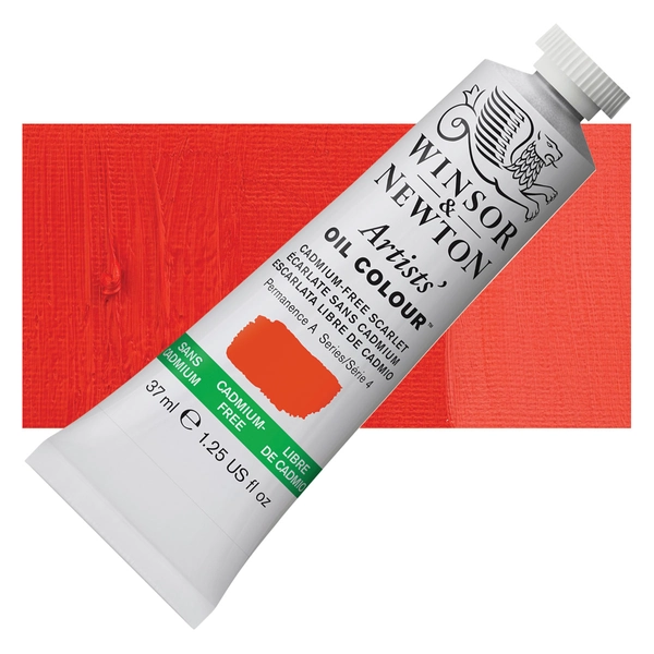 Winsor & Newton Artists' Oil Color - Cadmium Free Scarlet, 37 ml, tube