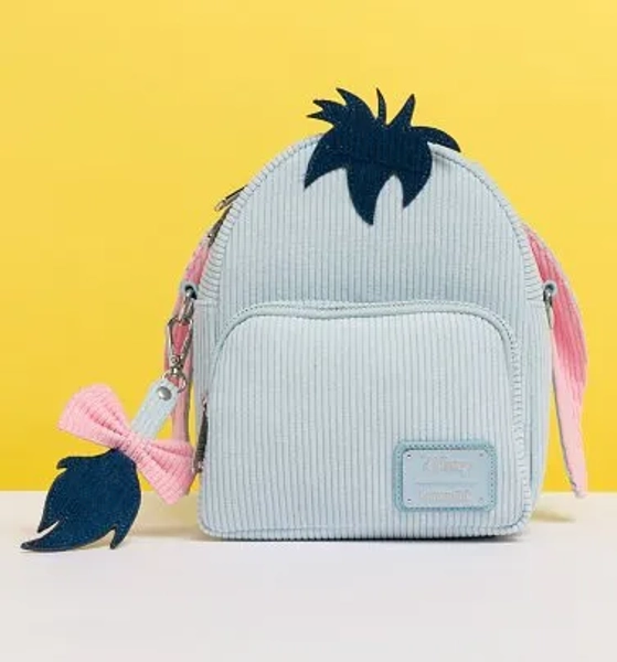 Loungefly Disney Winnie The Pooh Eeyore Corduroy Convertible Crossbody Bag