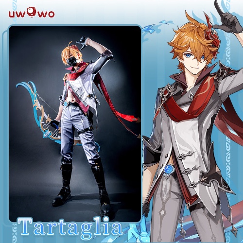 【In Stock】Uwowo Game Genshin Impact Tartaglia/Childe Men Cosplay Costume - Set A M