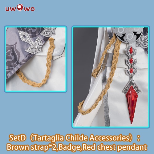 【Pre-sale】Uwowo Genshin Impact: Arlecchino/Dottore/Tartaglia/Sandrone/Columbina Fatui Harbingers Universal Coat Snezhnaya Cosplay - Set D: Tartaglia ACC