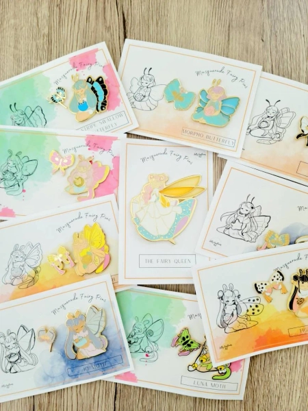 Masquerade Fairy Pin (Queen of Fairies) - by JellyJessBeans