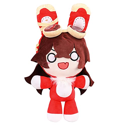 UTIEHD Genshin Impact Plush Baron Bunny 16IN, Plushie Stuffed Toy Doll, Rabbit Amber Cosplay Costume Plushy Props for Fans (Red) - Red