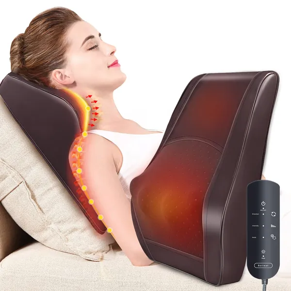 Back Massager Neck Massager with Heat, Shiatsu Massage Pillow for Pain Relief, Massagers for Neck and Back, Shoulder, Leg, Gifts for Men Women Mom Dad, Stress Relax at Home Office and Car - 