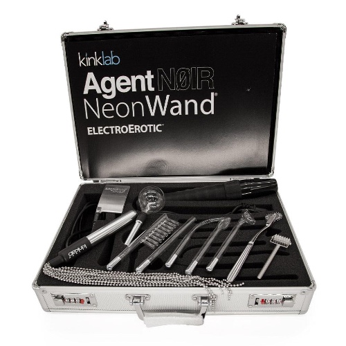 KinkLab Agent Noir™ Neon Wand Electrosex Kit - 110 USA