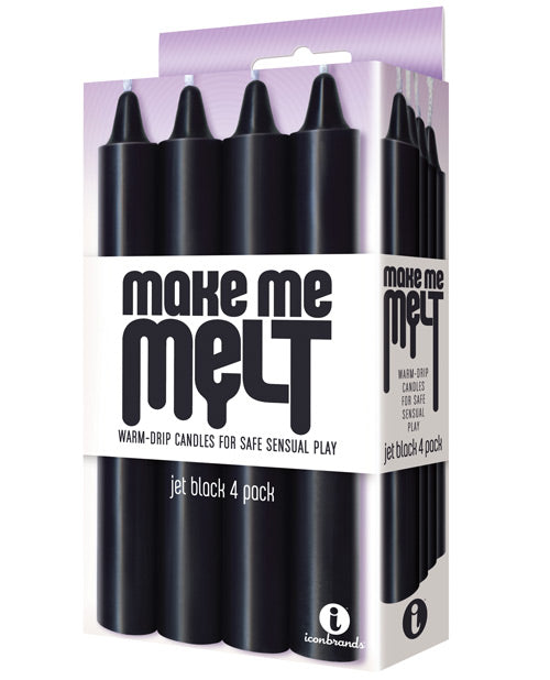 The 9's Make Me Melt Sensual Warm Drip Candles - Jet Black