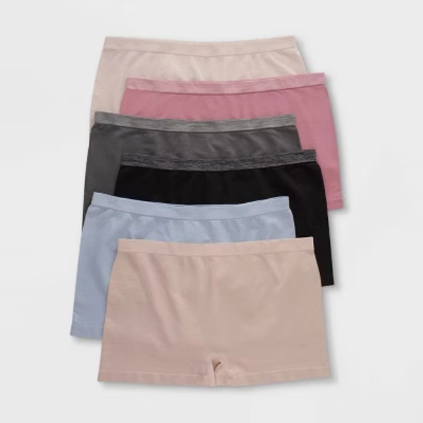 Hanes Women's 6pk Comfort Flex Fit Seamless Boy Shorts - Colors May Vary M