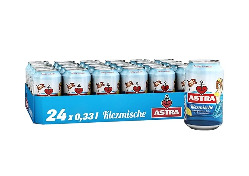 Astra Kiezmische fruchtig, trübes Alster Radler, Bier Dose Einweg (24 X 0.33 L)
