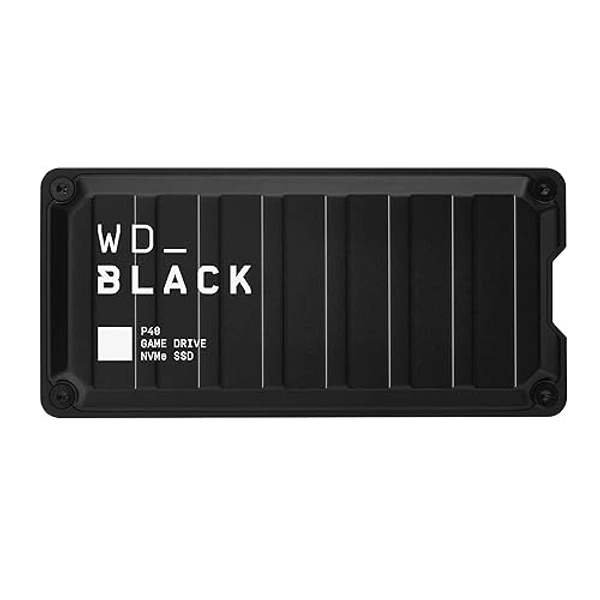Western Digital 1TB P40 Game Drive SSD - Up to 2,000MB/s, RGB Lighting, Portable External Solid State Drive , Compatible with Playstation, Xbox, PC, & Mac - WDBAWY0010BBK-WESN