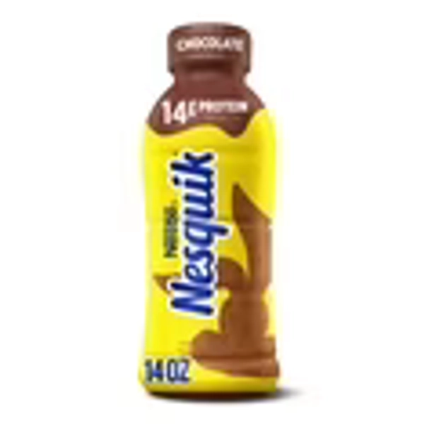 Nesquik Chocolate Low-fat Milk, Ready to Drink Low-fat Milk, Breakfast Drink, 14 fl oz