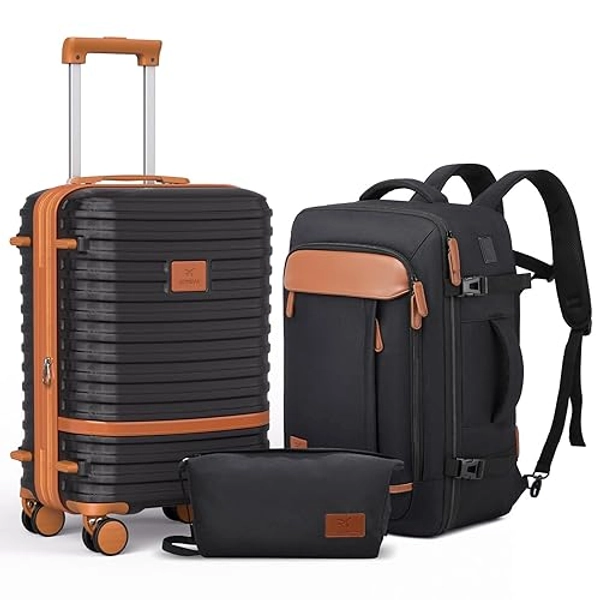 Joyway Expandable Carry on Luggage Sets Airline Approved, Lightweight Hard Shell 20 Inch Carry-on Suitcase with Spinner Wheels