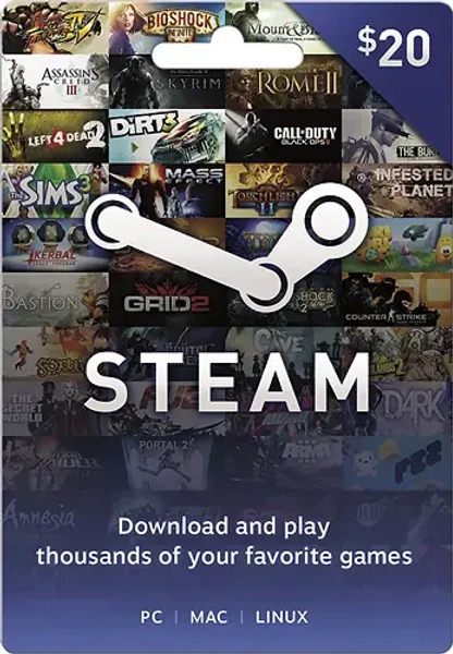 Valve - Steam Wallet $20 Gift Card