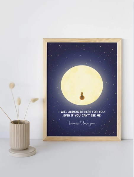 Bluey Inspired Nursery Satin Poster Without Frame - Decor for kids room bluey nursery art, sleepy time, I love you, Bingo