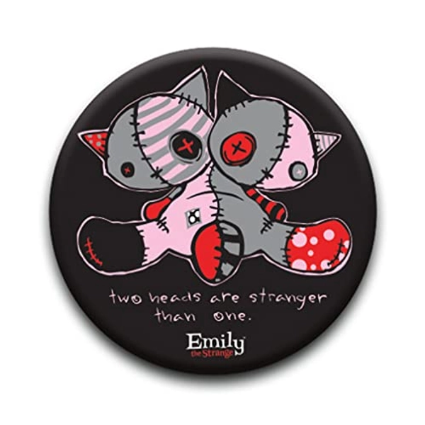 Emily The Strange - Two Heads 1.25" Rd Pinback Button
