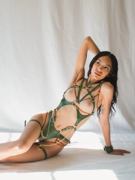 Luxure Full Body Harness — Cactus Cult Leather