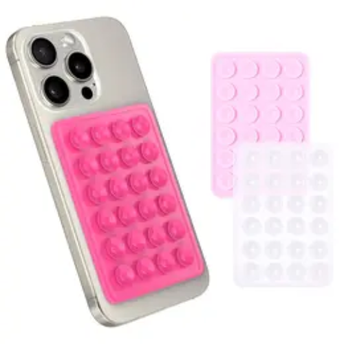 *TT SHOP* 2PCS Suction Cup Phone Case Mount Double-Sided,Silicon Sticky Phone Stand for iPhone and Android,for Selfies and Videos Non Slip Sticky Phone Grip