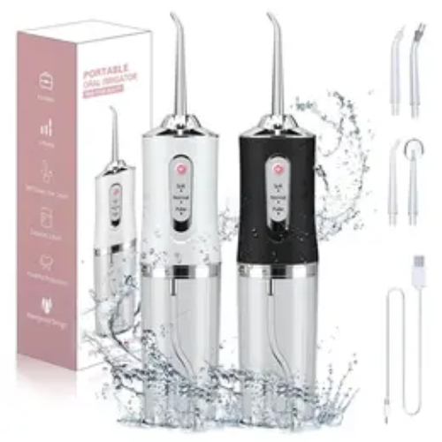 *TT SHOP*4 In 1 Water Flosser For Teeth, Cordless Water Flossers Oral Irrigator With DIY Mode 4 Jet Tips, Tooth Flosser, Portable And Rechargeable For Home Travel, For Men And Women Daily Teeth Care, Ideal For Gift, Father Day Gift Waterproof Kit Whitening