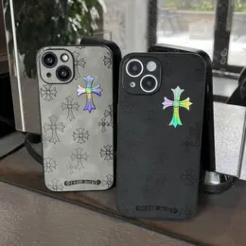 *TT SHOP*Cross gradient leather phone case for iPhone 15/14/13/12/11, shock-absorbing bumper protective case for iPhone 15 (for iPhone 12/11)