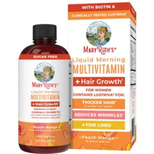 *TT SHOP* MaryRuth's Liquid Multivitamin   Hair Growth With Clinically Tested Lustriva - Thicker Hair - Reduce Wrinkles & Fine Lines - Vegan - 15.22 Fl Oz