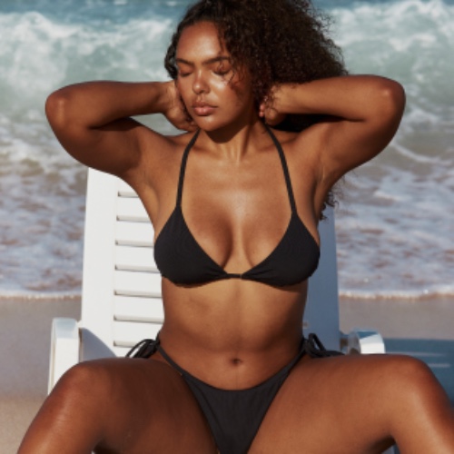 Tan Luxe Haut de Bikini - Noir | XXL