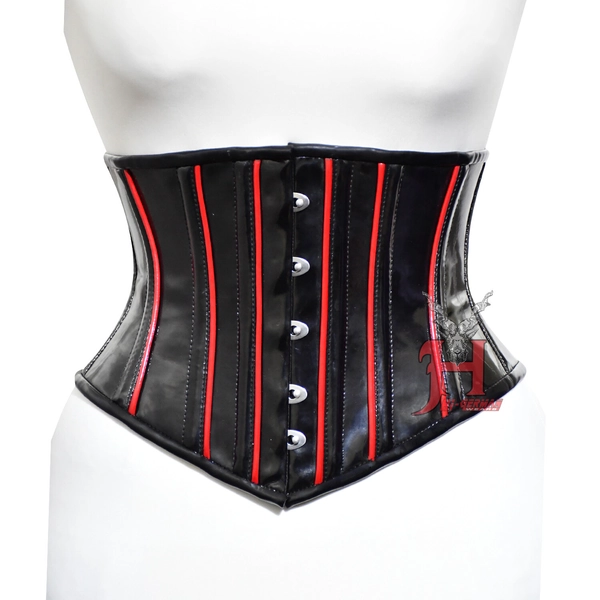 Under Chest Corset Red Patent Corsage Great Waisting Training PVC Underbust Corsets